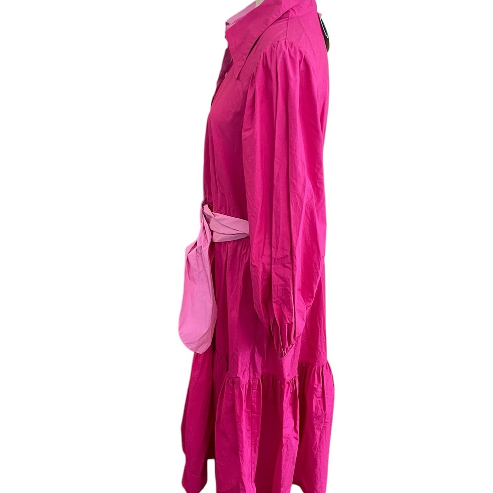 Christopher John Rogers x Target Two-Tone Pink Midi Shirt Dress New With Tags - Picture 10 of 16